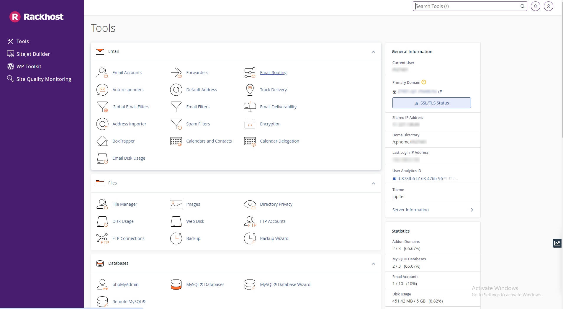 Instrumentele cPanel
